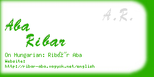aba ribar business card